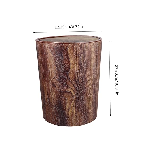 Slim Trash Can Rotating Lid Bedroom Bin Lid Office Garbage Can Desktop Waste Basket Home Office Waste Bin