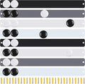 8 Pcs Stainless Steel Magnetic Bulletin Strips with 20 Magnets Magnetic Self Adhesive Display Board for Wall Office School Memos Photos Notes