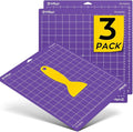 HTVRONT Strong Grip Cutting Mat, 3 Pack Cutting Mat 12x12 Compatible with Cricut Maker 4/Maker 3/Maker/Explore 4/3/Air 2/One, Strong Adhesive Sticky Quilting Cutting Mats Replacement Accessories
