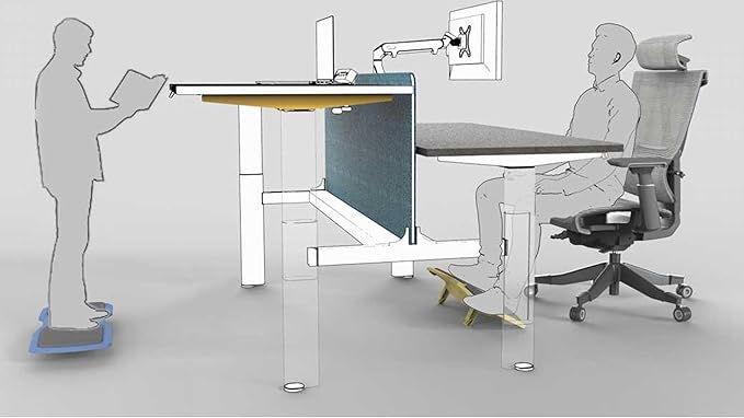 We're it, Ergonomic Footrest Balance Board for Office Chairs, Black
