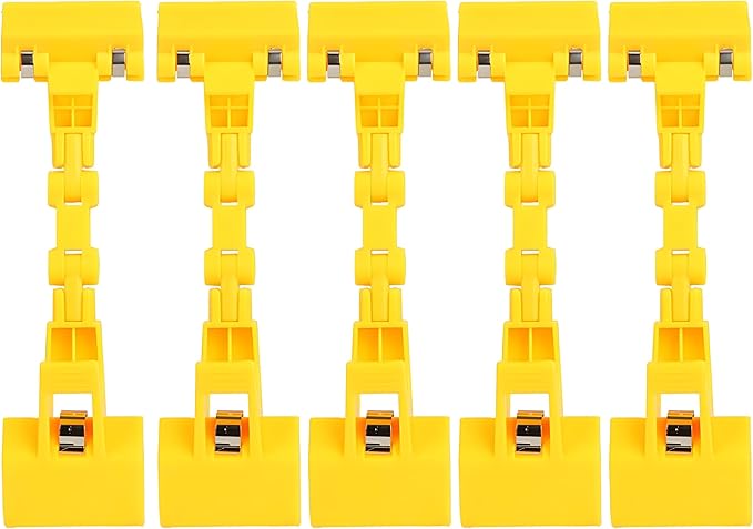 5pcs Sign Clips Clip Holder Sign Holder Clip Paper Holder for Table Top Clip On Sign for Paper Holder Computer Monitor Handy Artist Supplies Holder(5pcs Yellow)