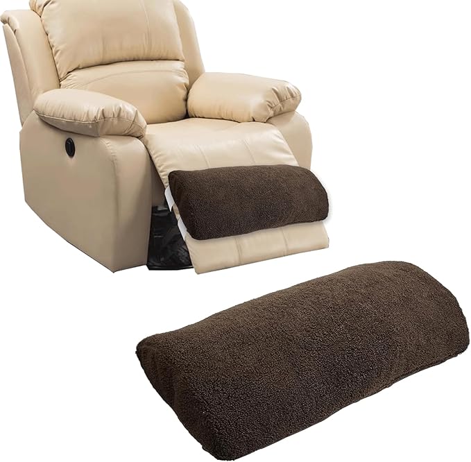 S-SNAIL-OO Recliner Leg Rest Cushion Sofa Footrest Pillow (23 x 10 x 2 in) Multi Purpose Half Moon Foot Pillow Under Knee Pillow for Leg, Neck, Waist, Ankle Support (1Pcs, Brown)