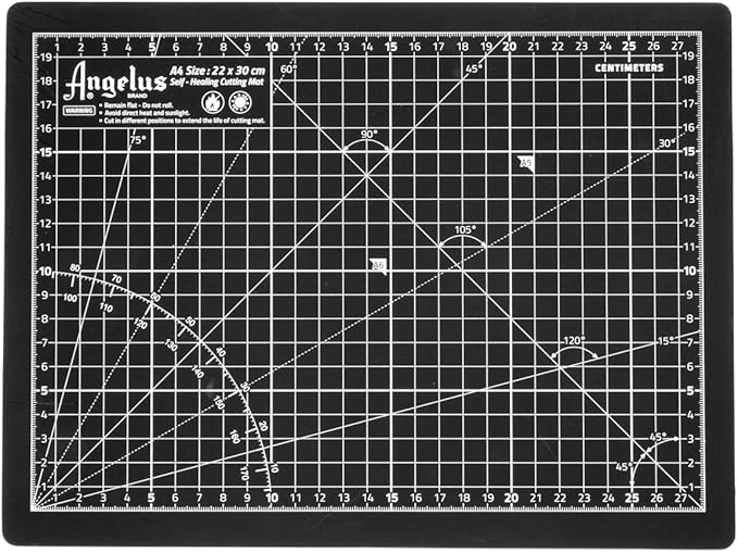 Angelus Self-Healing Cutting Mat, Double Sided, Non-Slip, Durable, Scratch-Resistant Rotary Cutting Board for Leather, Craft, Fabric, Quilting, Sewing, Scrapbooking Projects (9" x 12")