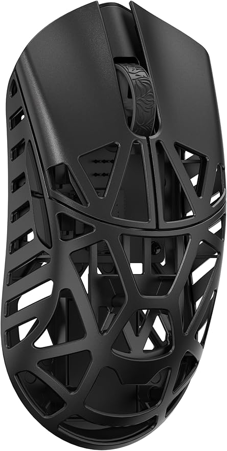 WLMOUSE Beast X Mini Pro Ultra-Light 34g Magnesium Gaming Mouse, PAW3950 HS Sensor, 8K Polling Rate, 30000 DPI,OM & TTC Switches, Customizable Side Panels.(Black(TTC Switch-Side Slits))