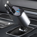 Retractable Car Charger with 100W Fast Car Charger 4 in 1 for iPhone and Type C, Retractable Cables (80cm) and 2 Charging Ports, Compatible with iPhone 15/14/13/12 Pro Max XR