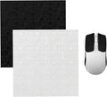 BOROLA DIY Adhesive Universal Mouse Anti-Slip Snowflake Grip Tape, Cut Sweat-Absorbing Ultra-Thin 0.3mm Non-Slip Gaming Mice Skins Stickers for Any Brand(2PCS Black+White, 12x11.5cm/4.7x4.5in)