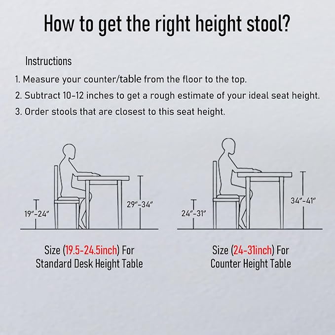 Lockable Stool with Back and Foot Rest Ergonomic Rolling Hydraulic Adjustable Stool for Doctor Esthetician Artist Home Small Office Desk (Grey, 24''-31'')