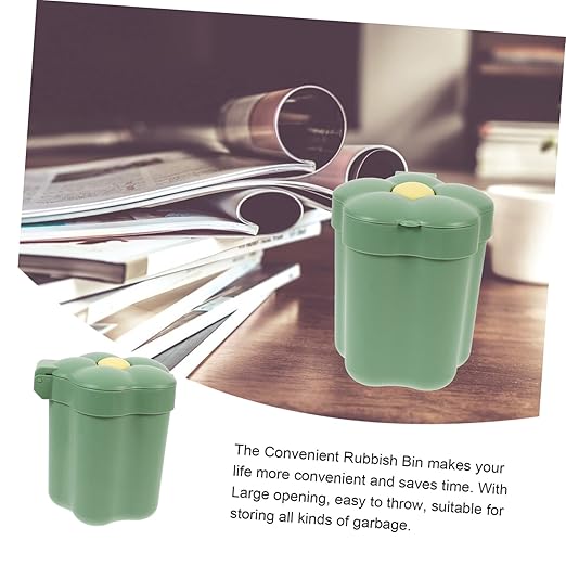 COHEALI Slim Desktop Trash Can Small Office Desk Bin Decorative Cartoon Shaped Wastebasket for Kitchen Bedroom