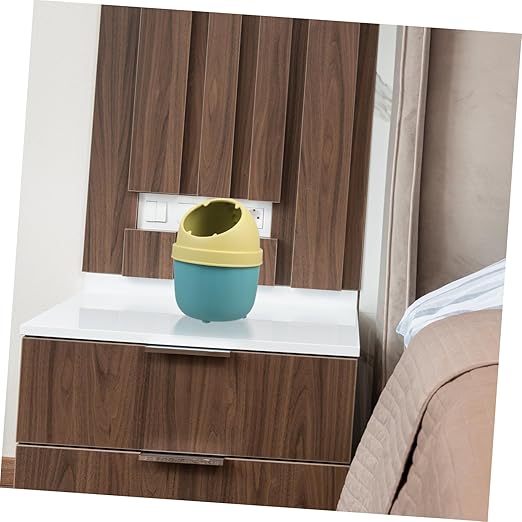 Operitacx Recycling Bin Lid Small Waste Basket Lid Countertop Waste Can for Kitchen Desk