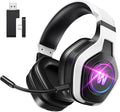 WolfLawS Wireless Gaming Headset for PS5, PC, PS4, 2.4G/Bluetooth Gaming Headphones with Noise Canceling Microphone, USB and Type-C Connector, 7.1 Surround Sound, RGB Lighting, 60H Battery