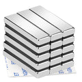 TRYMAG Strong Neodymium Magnets with Double-Sided Adhesive, 15 Pack Heavy Duty Rare Earth Strips for Crafts, Fridge, Garage, Kitchen, Science, Office - 40x10x5mm