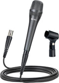 CAROL AC-910 XLR Wired Vocal Microphone – Dynamic Cardioid Mic with Dual-Engine AHNC Noise Cancelling Tech for Singing, Karaoke, Stage & Studio, Includes Microphone, Mic Clip & 14.8ft XLR Cable