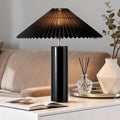 EOEYYOYB Ceramic Table Lamps for Bedroom, Adjustable Shade Lamps for Night Stands, Modern Cylindrical Nightstand Table Lamps 5W E26 for Bedroom Bedside Buffet, Black