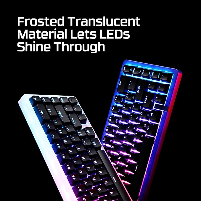 HyperX Origins 2 65% Housing – Translucent Frosted Material, Shine Through, High Profile, Easy Access, Tool Free – Blue