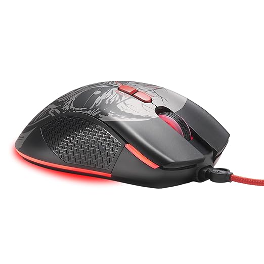 SUBSONIC Iron Maiden Wired Gaming Mouse - 7200 Dpi Optical Sensor Gaming Mouse - Ergonomic Shape - 7 Programmable Buttons - Officially Licensed Gift