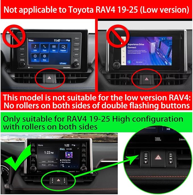 Car Magnetic Phone Mount for 2019-2025 Toyota RAV4 XLE Premium Adventure TRD Off-Road Limited & RAV4 Hybrid XSE Limited,RAV 4 Prime XSE Auto Accessories Fast 15W Wireless Charger Holder