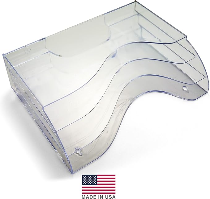Officemate Two-Way Organizer, 3-Tier, Clear (22904)