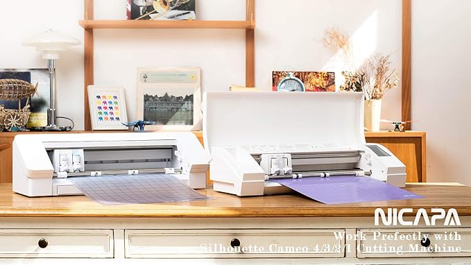 Nicapa StrongGrip Cutting Mat for Silhouette Cameo 3/2/1(12x24 inch,3 Mats) Strong Adhesive Sticky Quilting Cut Mats Replacement Accessories for Silhouette Cameo