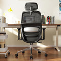 Ergonomic Office Chair, Home Office Desk Chairs, 3D Lumbar Support High Back Desk Chair, Comfortable Computer & Gaming Chair for Office & Home - Black