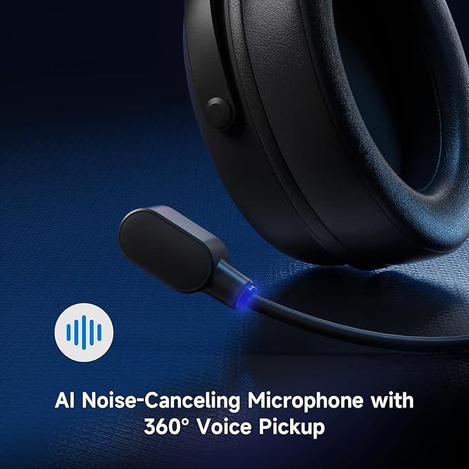 MCHOSE V9 PRO Wireless Gaming Headset 7.1 Surround Sound for PS5 PS4 PC SWITCH TOPSPEED Gaming Headphones with Noise Canceling Mic, 250Hr Battery, Low 15ms Latency, Lightweight, BT 5.3 FPS Games Black