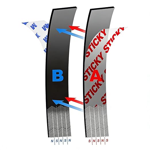 CHUNNIAO A+B Matched Magnetic Tape 1/2" with Adhesive Backing,Thickness 40Mil,2 Rolls(Each 14 Foot),for Bookmarks and More Lightweight Crafts