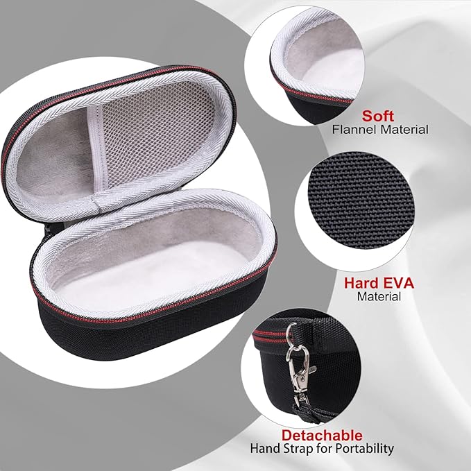 LTGEM Case Compatible with Razer Viper V3 Pro/V3 HyperSpeed/DeathAdder V4 Pro Wireless Esports Gaming Mouse, Hard Shell Carrying Storage Bag - Black+Gray(Case Only)