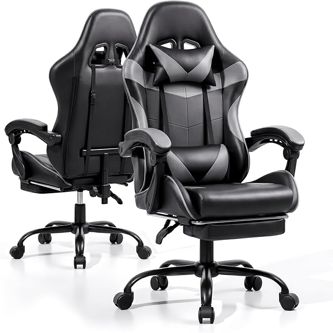 Gaming Chair,Height Adjustable Chair with 360°Office Desk Chair,Heavy Duty 330lbs Video Game Chair for Adults
