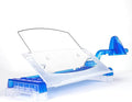 MemoScape Adjustable in-Line Document Holder for Typing | Reduces Neck Strain, Improves Focus, Boosts Desk Organization, and Workflow | Paper Holder Stand for Desk and Home Office - Blue (VUR 3020)
