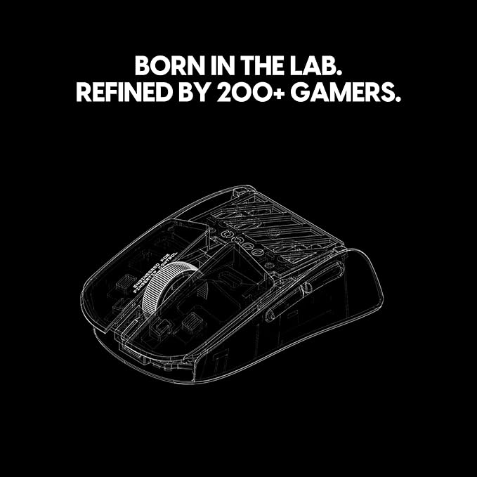 Pulsar Gaming Gears LAB X2F Wireless Fingertip Gaming Mouse, Ultra Lightweight 1.34 oz (38 g), HUANO Blue Pink Dot Switches, 32,000 DPI, 750 IPS, XS-1 Sensor, 8K Compatible (Black) (Renewed)