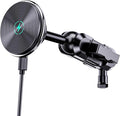 Kaishengyuan Dash Mount Wireless Charger Magnetic Holder with Metal Double Socket Arm & 360° Rotating Extension Mounting Arm & 0.98” Ballhead Compatible with All Smartphones