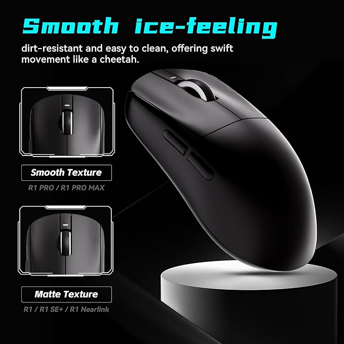 ATK VXE Dragonfly R1 Pro Wireless Gaming Mouse, 48g Lightweight, PAW3395 Sensor, Adjustable DPI, 4k Polling, 75 Hr Battery Life, Dual-Mode 2.4G/Wired