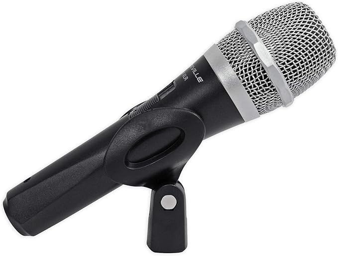 Rockville RMP-XLR Dynamic Super Cardioid Microphone, 10ft XLR Cable, Rugged Plastic Body, Clear Sound, M-06 Cartridge, for Vocals and Instruments