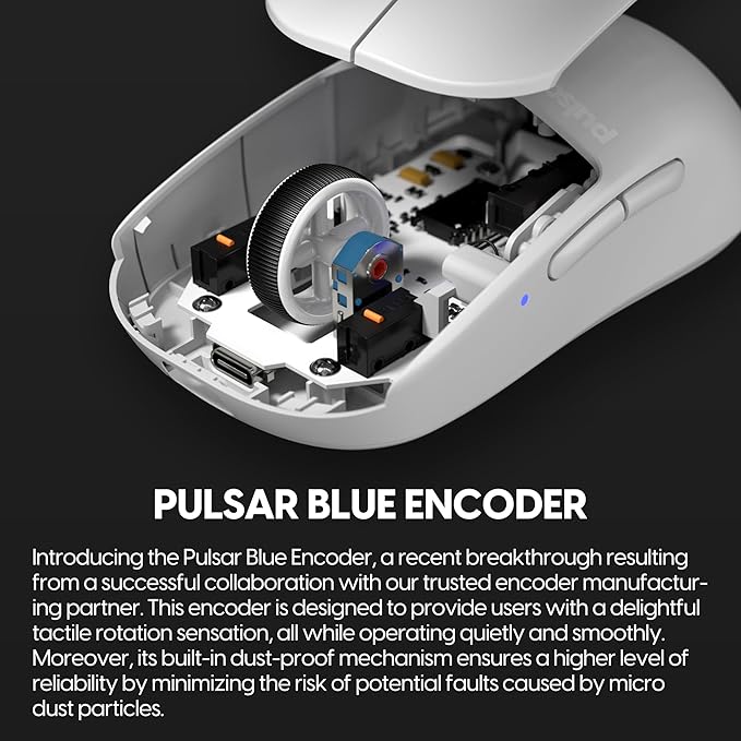 Pulsar Gaming Gears X2V2 Mini Wireless Gaming Mouse, Ultra Lightweight 1.80 oz (51 g), Symmetrical, Optical Switch, 2.4 Ghz 1 ms, 26000 DPI, PAW3395 Sensor (Mini, Wireless, White) (Renewed)