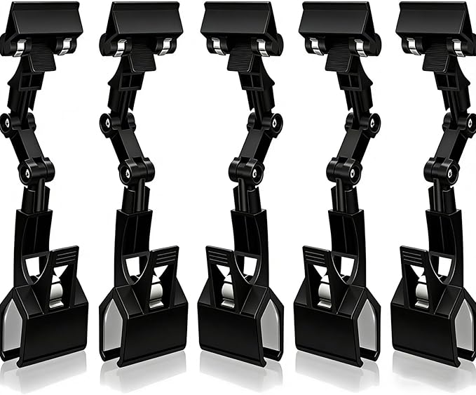 5pcs Sign Clips Clip Holder Sign Holder Clip Paper Holder for Table Top Clip On Sign for Paper Holder Computer Monitor Handy Artist Supplies Holder(5pcs Black)