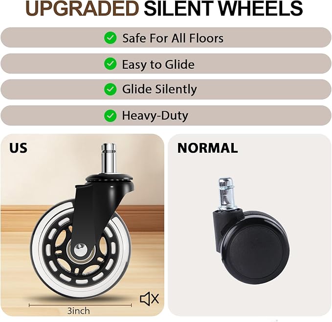E-Motie Office Chair, Leather Desk Chair with Rubber Wheels, Ergonomic Computer Chair 500 LBS with Lumbar Support, High Back Executive Chair for Modern Home Office, Green