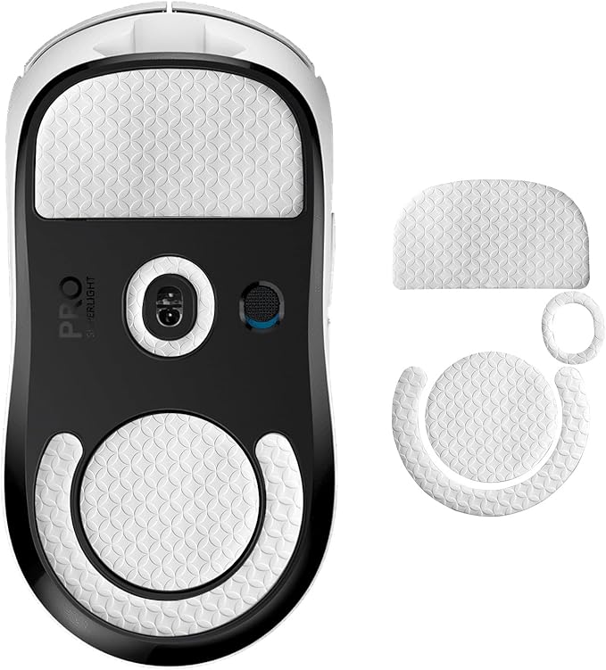 Smooth Sliding Mouse Skates for Logitech G Pro X Superlight Mouse Feet Replacement(PTFE,White) Rounded Edges Durable and Ultra-Smooth Gaming Mouse Glider for G Pro Superlight
