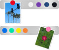 Magnetic Board Strips, 2PCS Frameless Stainless Steel Metal Magnet Bulletin Board Bars with Adhesive Backing, Includes 10 Colorful Magnets, Memo Message Board Strip for Wall Home Office School