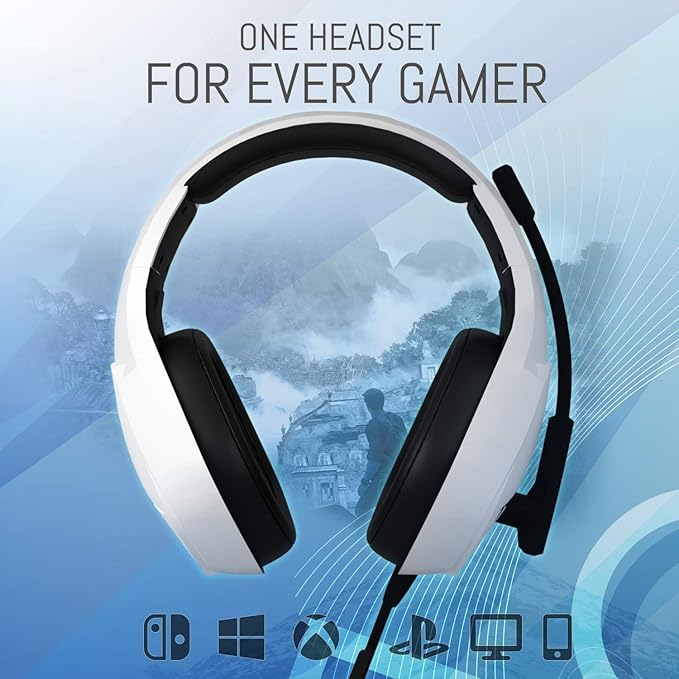 Orzly Gaming Headset (White) for PC and Gaming Consoles PS5, PS4, Xbox Series X | S, Xbox ONE, Nintendo Switch & Google Stadia Stereo Sound with Noise Cancelling mic - Hornet RXH-20 Siberia Edition