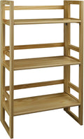 3-Shelf Folding Student Bookcase 20.75" Wide-Natural