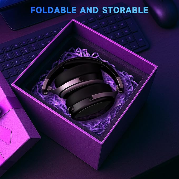 2.4GHz Wireless Gaming Headset for PS5/PS4/PC/Switch - Bluetooth 5.3 Headphones with 7.1 Surround Sound, Noise-Canceling Mic, 30+Hr Battery & Support Playing While Charging - Black