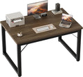 Mericonia 40 Inch Computer Desk, 1" Thick Modern Simple Study Writing Table, Heavy Duty Industrial Office Desk for Home Bedroom Workstation, Walnut