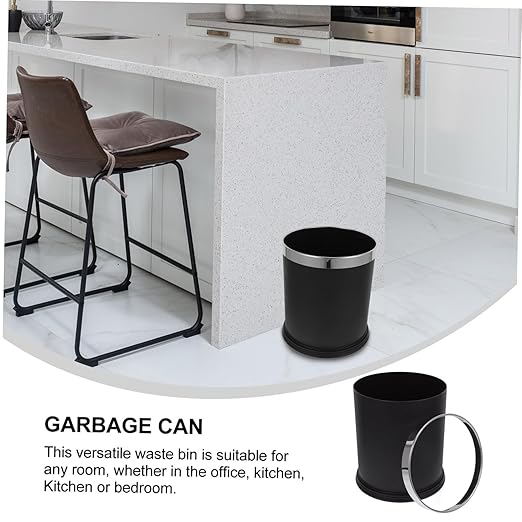 Slim Garbage Can Removable Inner Bucket Fire-Resistant Trash Bin for Kitchen Bedroom to Clean Spacious Waste Container for Desktop Use