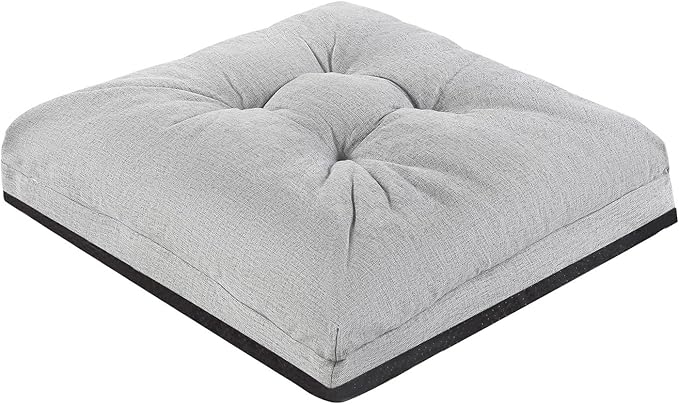 Recliner Cushions, 20x20x5 Inch Double Layer Design Chair Cushion, Soft Tufted Thickened Seat Cushions for Elderly, Grey