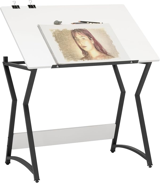 SD Studio Designs Hourglass Craft Table Angle Adjustable Drafting Table, Table