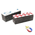 CHUNNIAO A+B Paired Magnetic Strips 1x3x0.08,16 Pairs,Adhesive Magnets for DIY Crafts in Classroom/Home/Kitchen