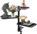 FAHKNS Multifunctional Desk Clamp Shelf，3-Tier Clamp on Desk Shelf，Ergonomics Metal Desk Extension for Home/Office/Game Room，Tabletop Book Storage Rack，Desktop Thickness 0.4-2.2”