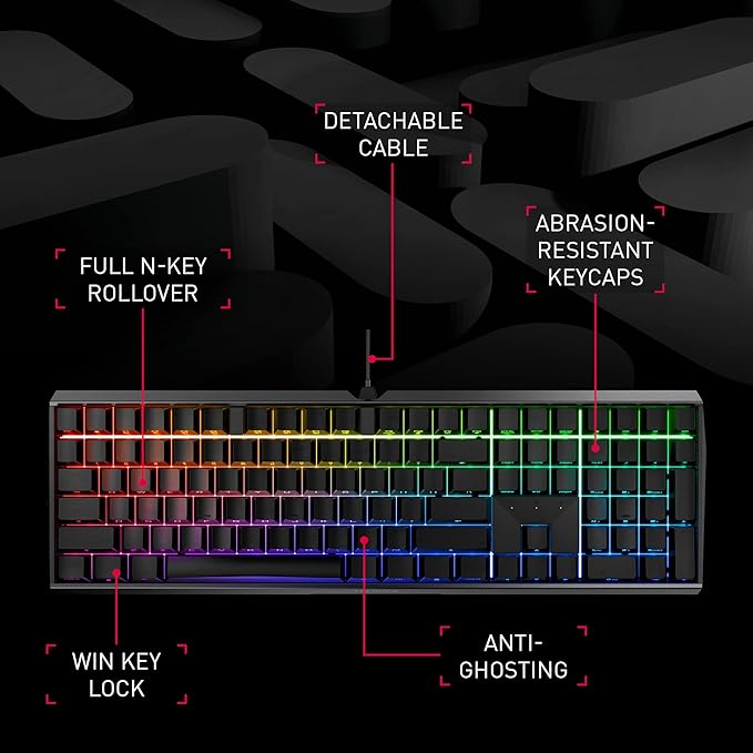 Cherry MX 3.0S, Wired Mechanical Gaming Keyboard, Robust Aluminum Housing, RGB-Lighting, Full Key Rollover, Anti Ghosting, MX RED Switches, White