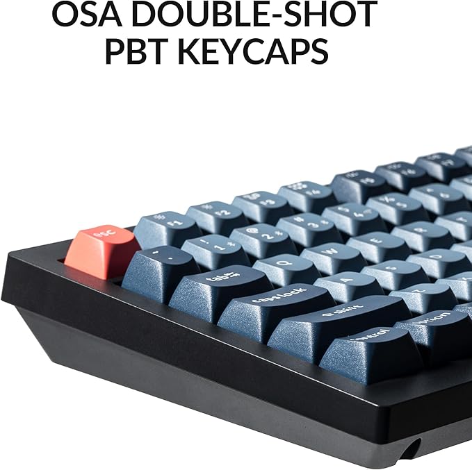 Keychron V6 Max Wireless Custom Mechanical Keyboard, 2.4 GHz Bluetooth QMK Full-Size Layout RGB with Hot-swappable Gateron Banana Switch Compatible with Mac Windows Linux