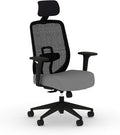 HON Altern Ergonomic Office Chair with Headrest, Arms, Wheels, Foam Cushion Seat, Mid Back Home Office Desk Chair Comfy, Gaming Chair, Height Adjustable Arms, Synchro-Tilt, Black Frame, Frost