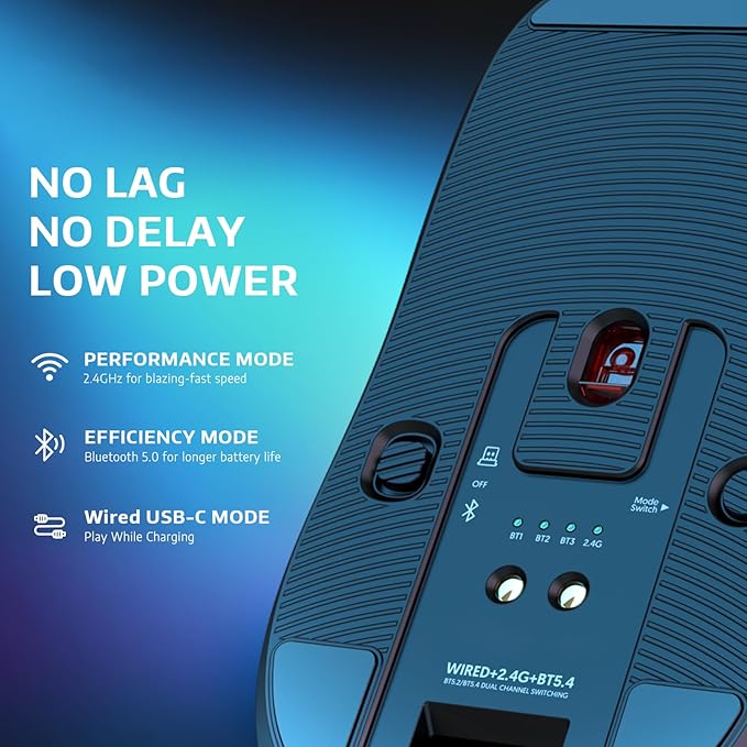 ATTACK SHARK X6 49g Superlight Wireless Gaming Mouse with Magnetic RGB Charging Base, Ultralight Mice PixArt PAW3395 Sensor, 26000DPI, BT/2.4G Wireless/Wired Mouse, 200Hrs Battery for Win/Mac